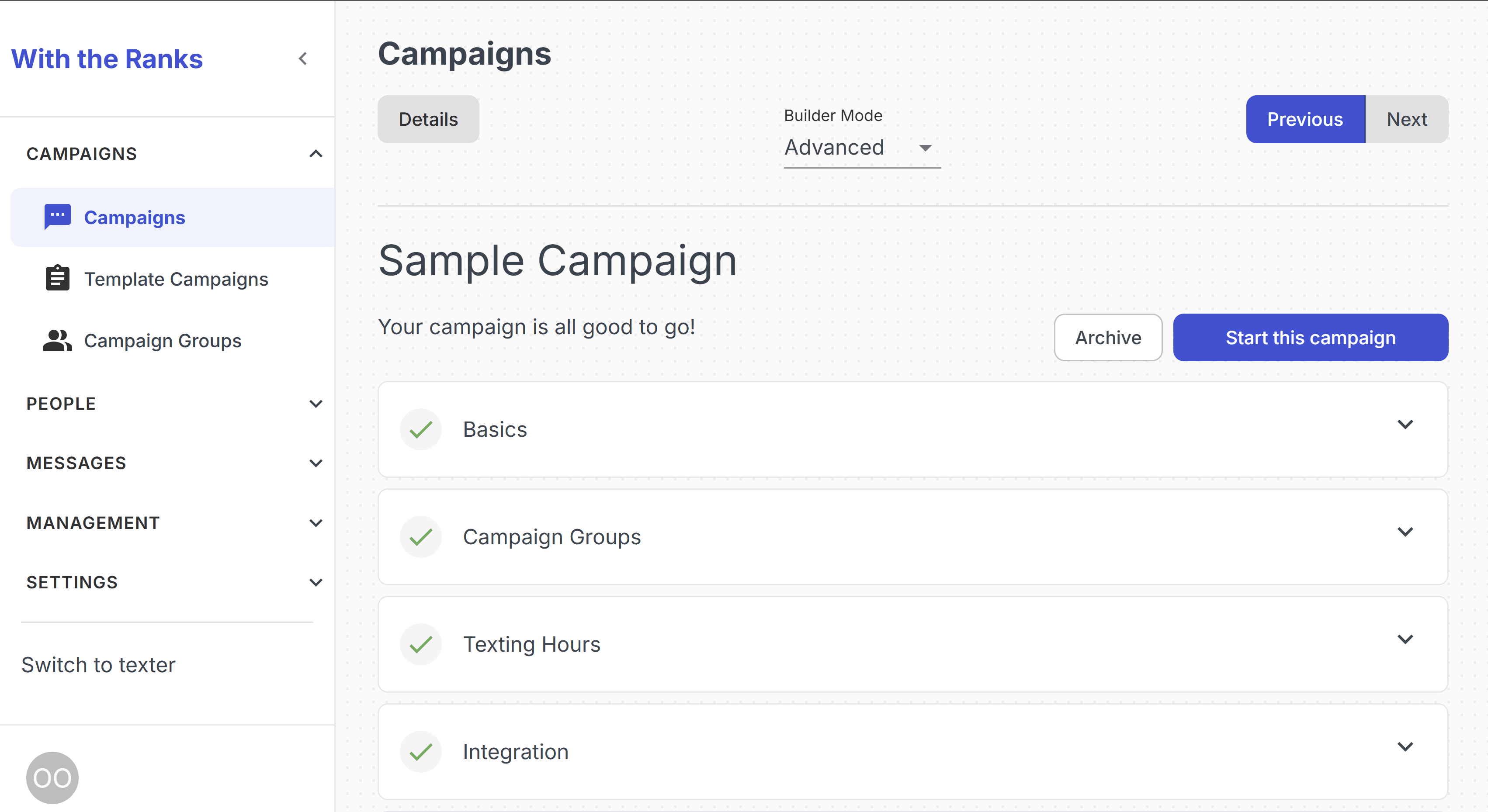 Spoke campaign dashboard